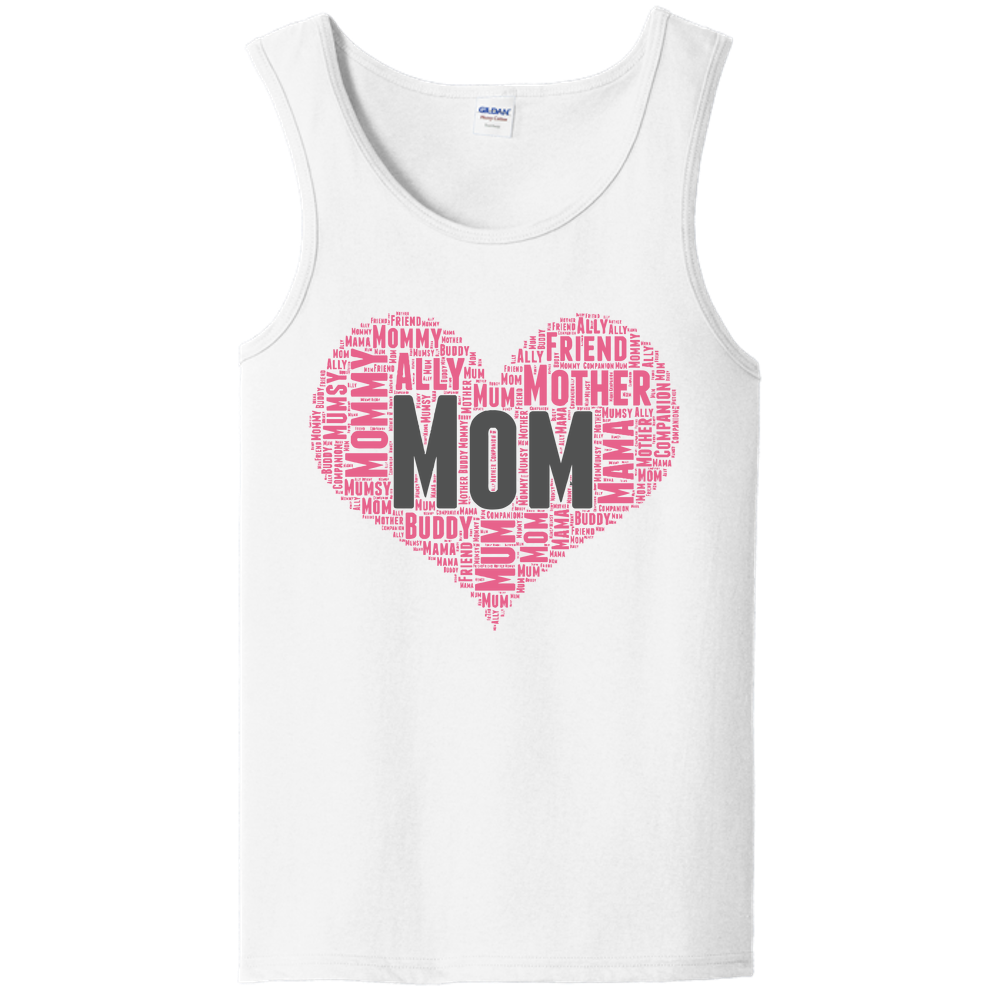 Mom Heart Unisex Tank Top - Light