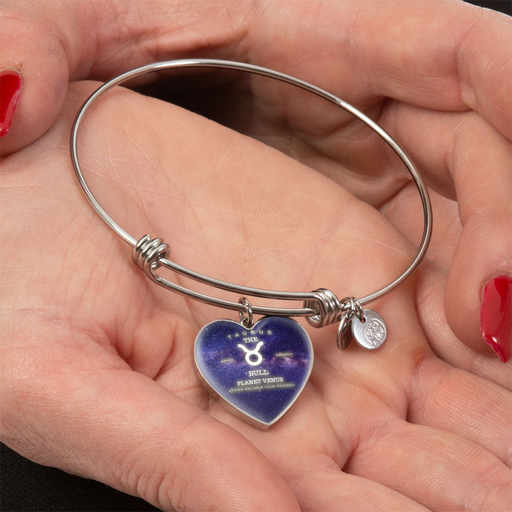 Taurus Gold/Silver Zodiac Heart Bracelet