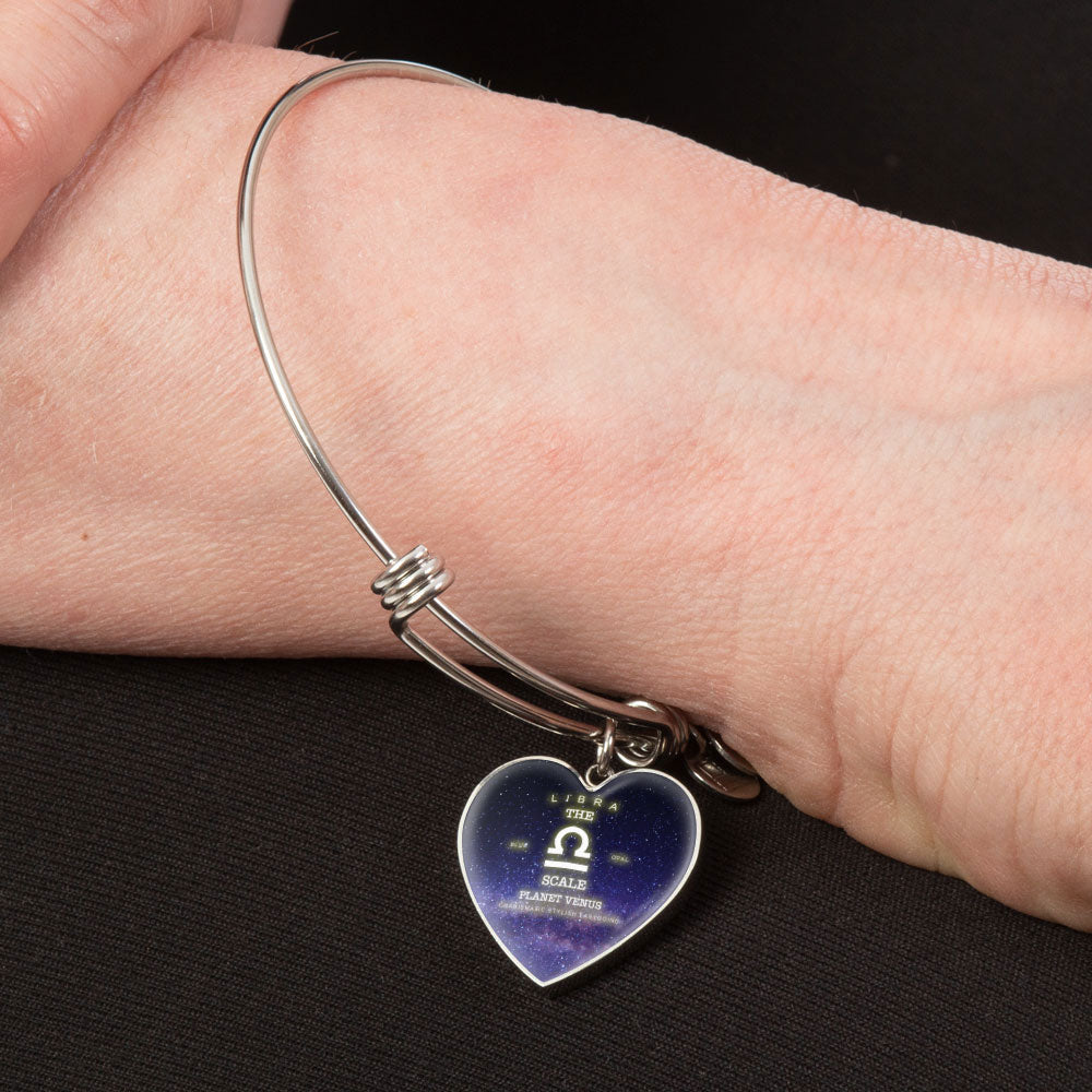Libra Gold/Silver Zodiac Heart Bracelet