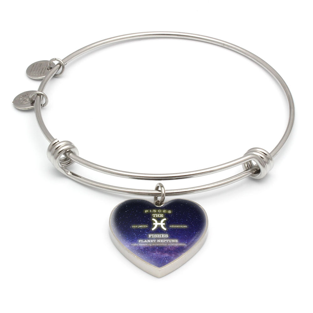 Pisces Gold/Silver Zodiac Heart Bracelet