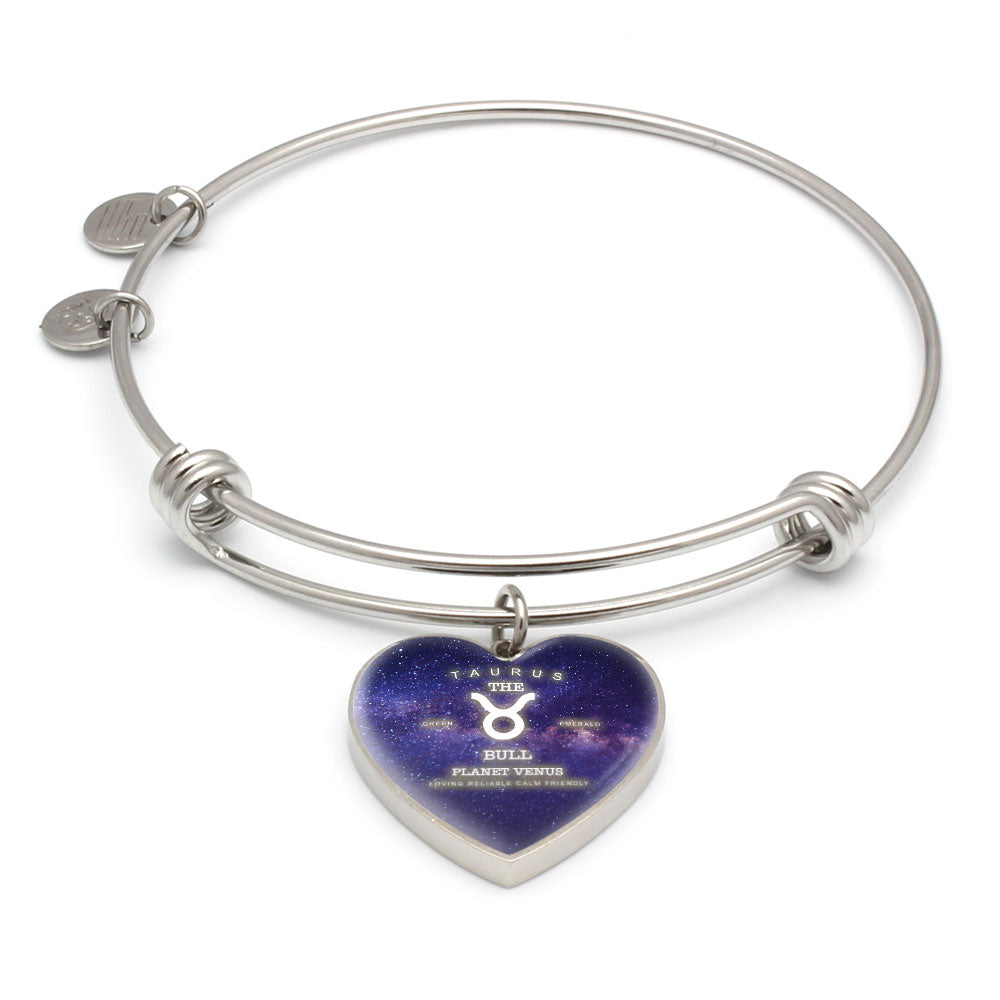 Taurus Gold/Silver Zodiac Heart Bracelet